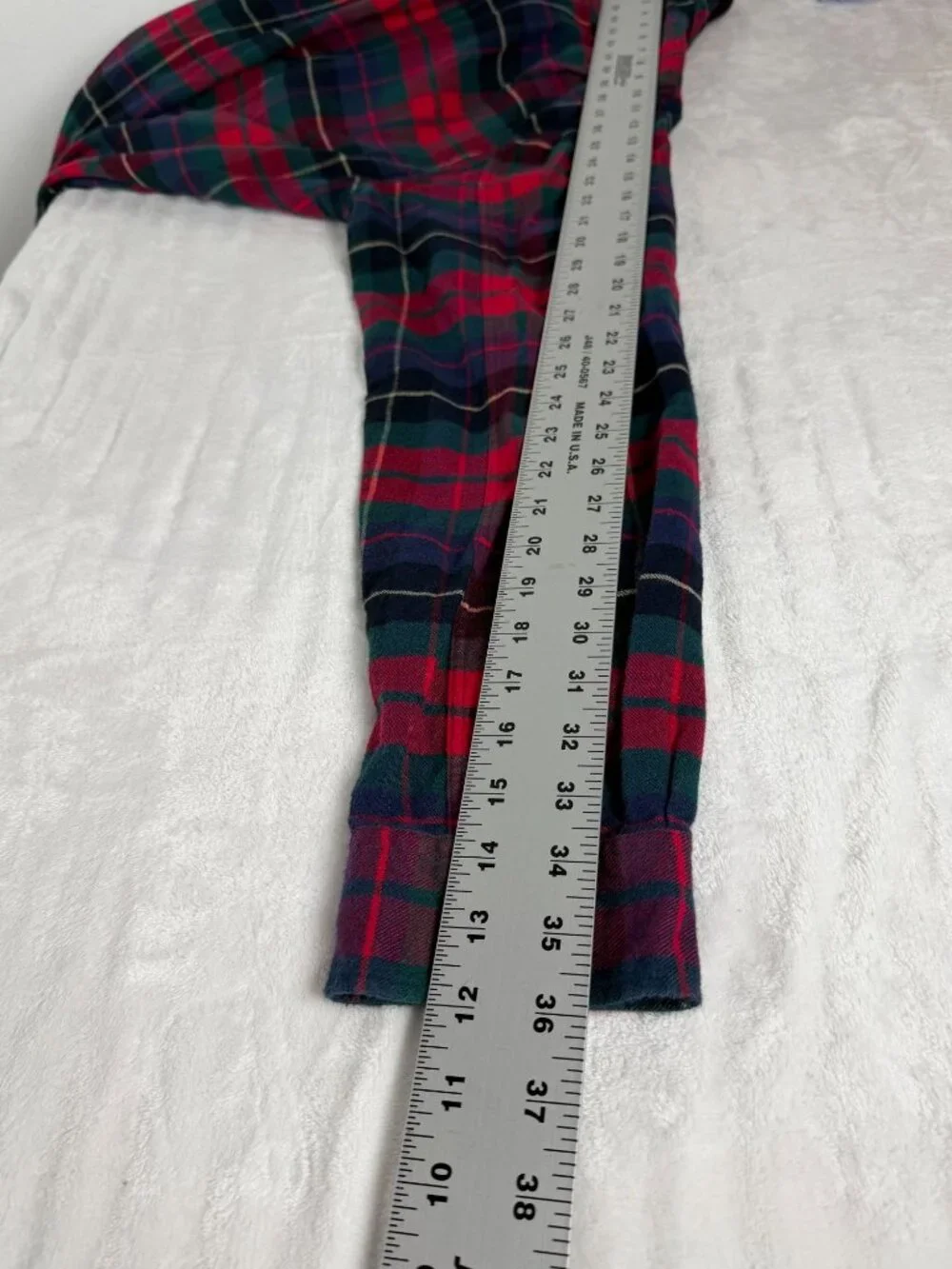J.Crew Men's Flannel Plaid Long Sleeve Button Up Shirt Slim Fit XL Red/Green